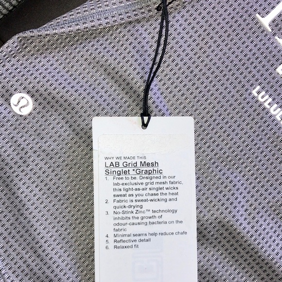 NWT Lululemon Limited Edition Lab Women's Grid Mesh Singlet Graphic - Picture 10 of 10